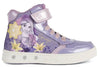 GEOX GIRLS SHOES J SKYLIN LILAC/YELLOW